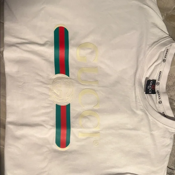 Gucci White Short Sleeve Tee - Picture 1 of 4